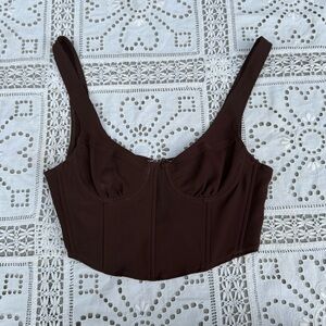 Brown Women's Top bustier